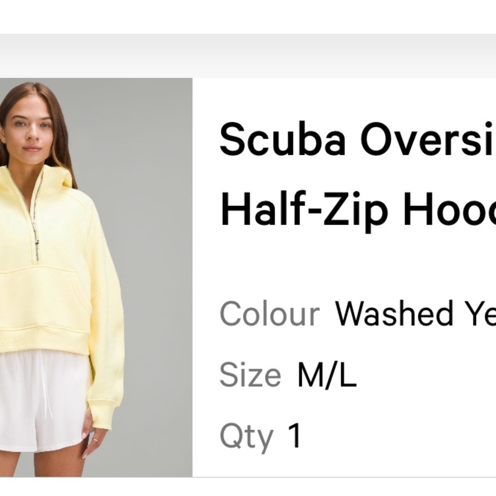 Lululemon Scuba oversized zip hoodie size M/L